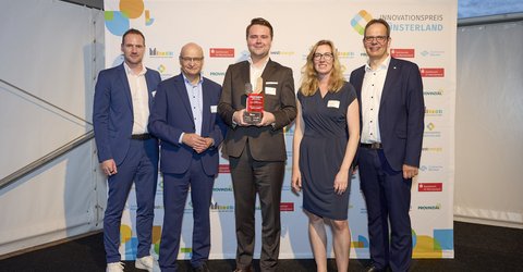 Doppelte Auszeichnung für innovative Ideen - Unternehmen Sommer und CLK holen Innovationspreis Münsterland in den Kreis Steinfurt